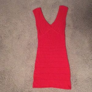 Bebe bodycon dress red size small